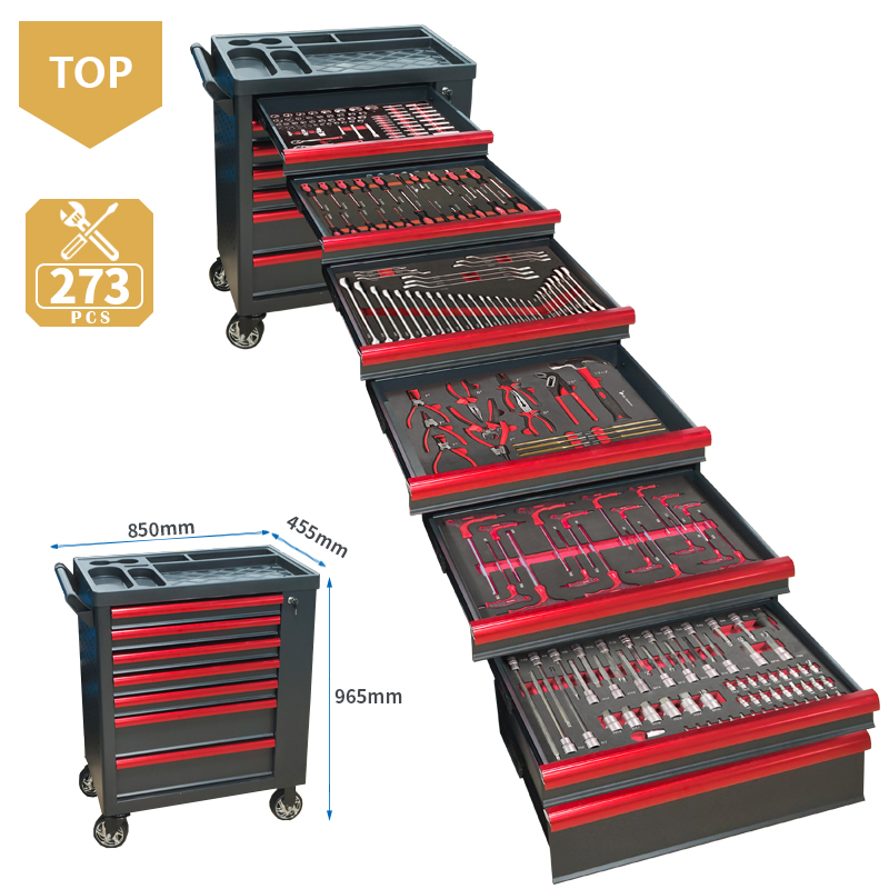 Tools Trolley For Workshop - 7 Drawer Tool Trolley With 273pcsEVA