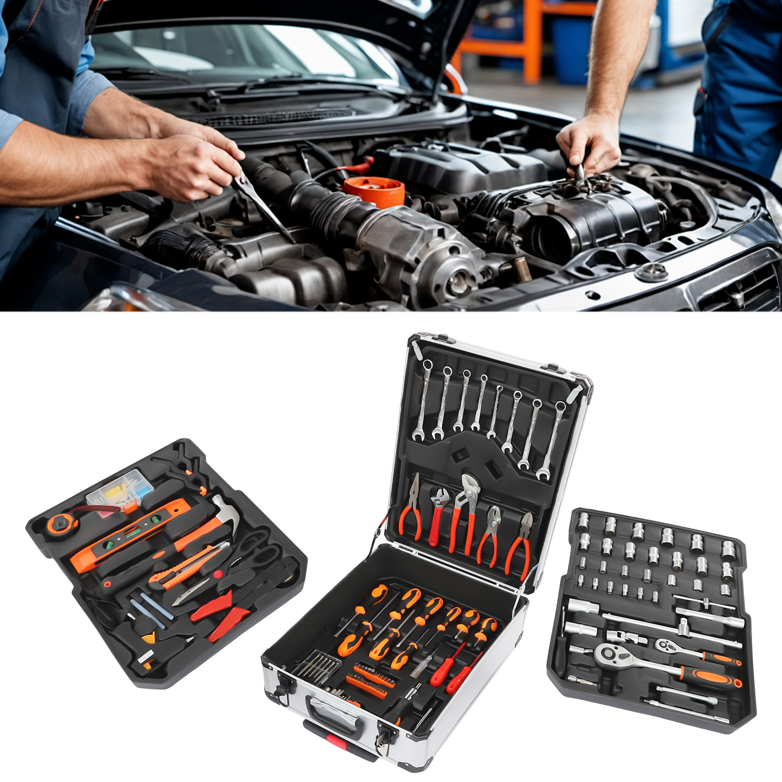 Hand Tools Maintenance Workshop - 187PCS Carbon Steel Automotive Repair Tool