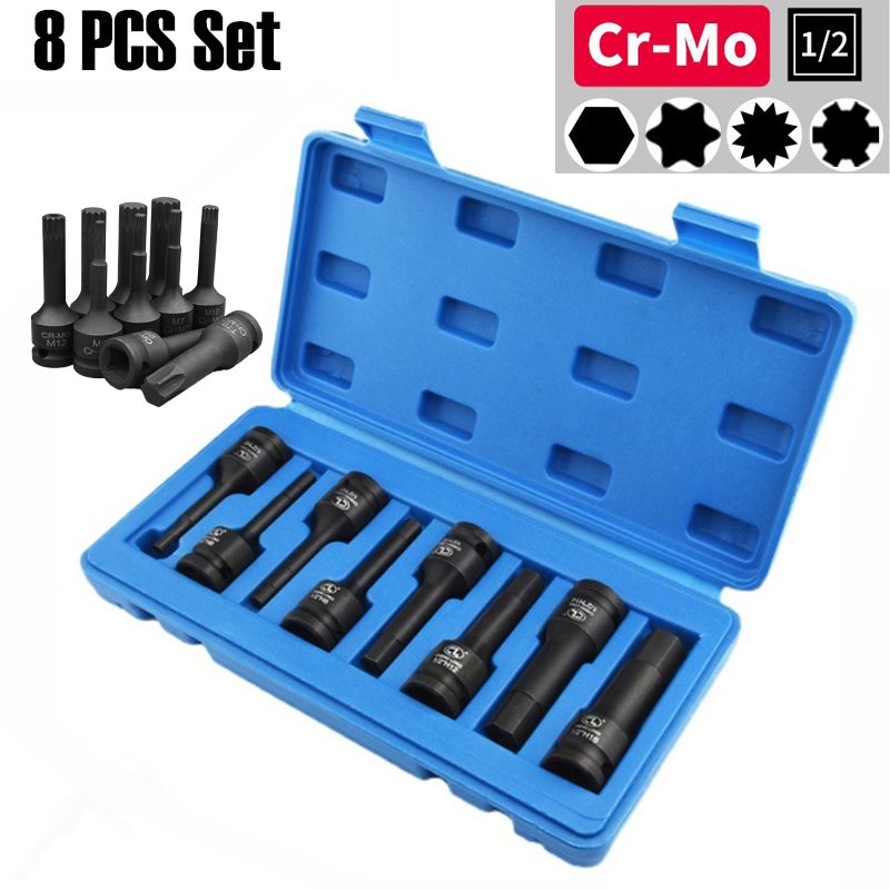 1/2 Socket Wrench 8pcs Set Hex - огляд і ціна Hand Tools Maintenance Workshop