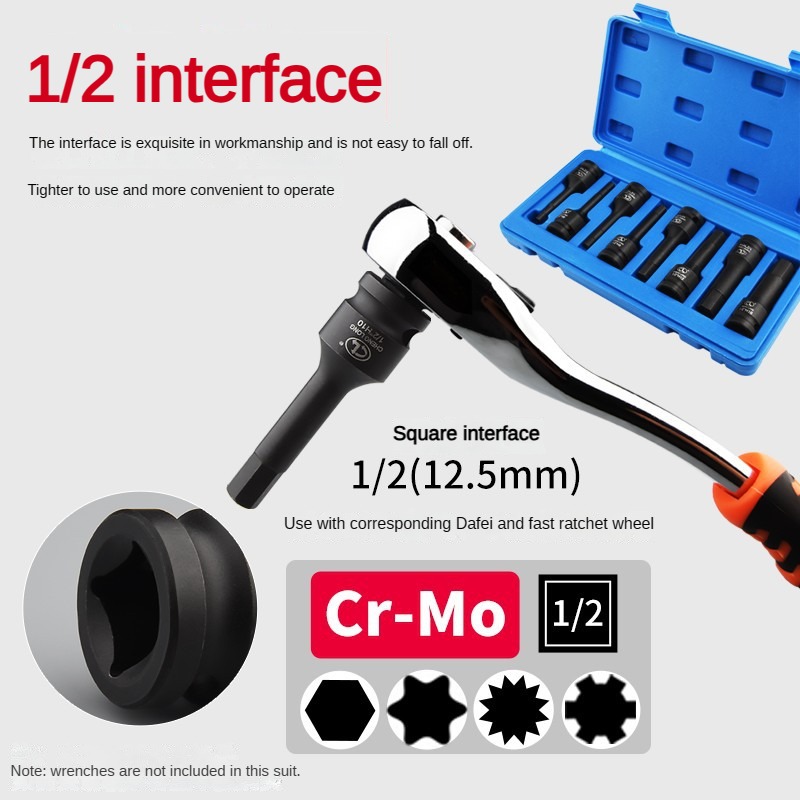 1/2 Socket Wrench 8pcs Set Hex - огляд і ціна Hand Tools Maintenance Workshop