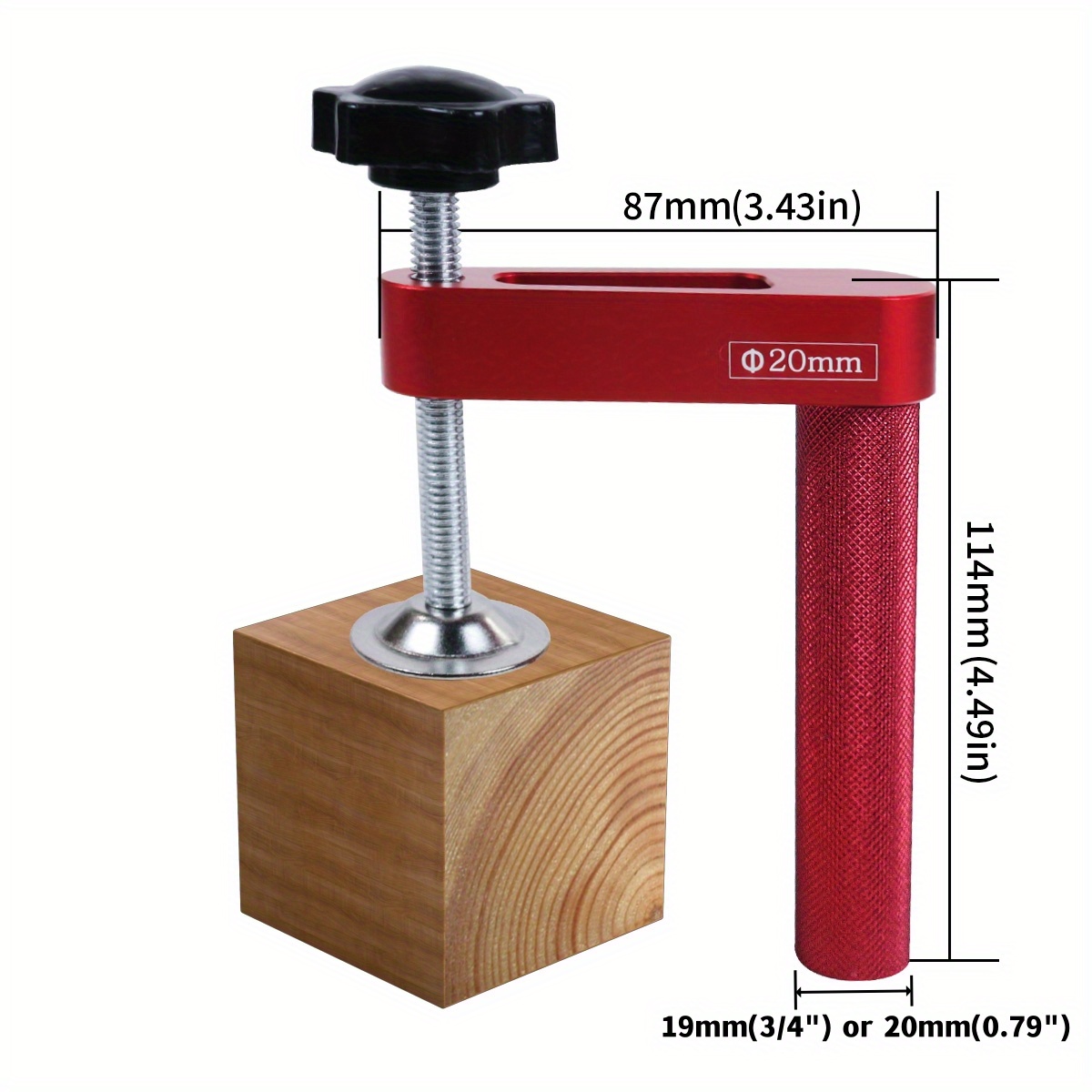 1pc 19mm/20mm Dog Hole Clamp W - огляд і ціна Bench Dog Hole