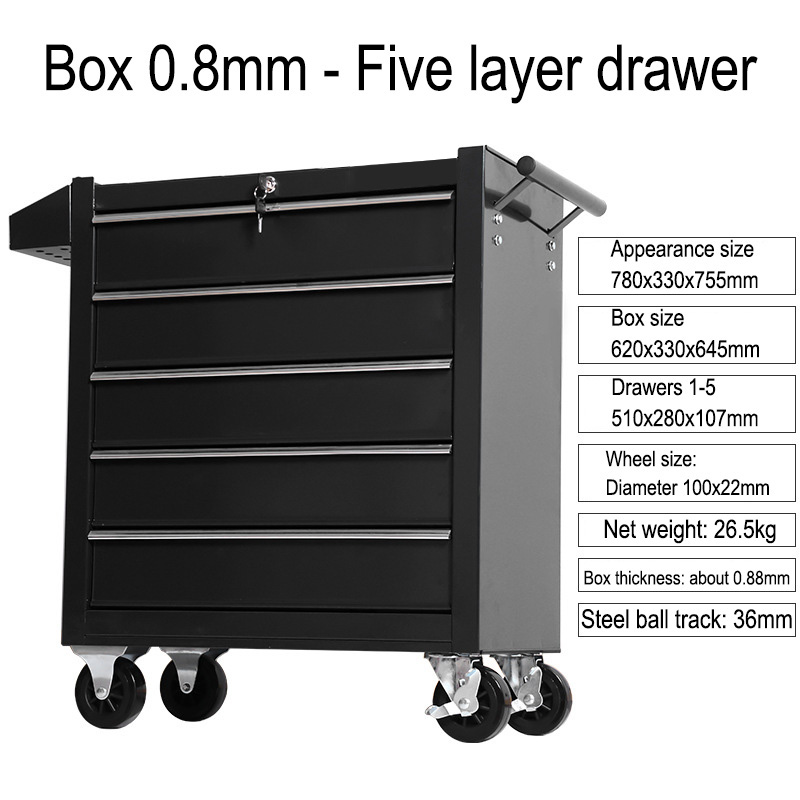 5 Drawer Storage Tool Box Trol - огляд і ціна Tools Trolley For Workshop