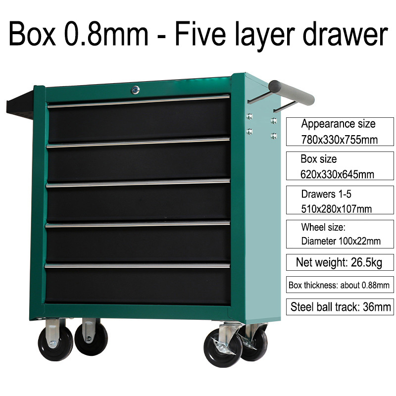 5 Drawer Storage Tool Box Trol - огляд і ціна Tools Trolley For Workshop