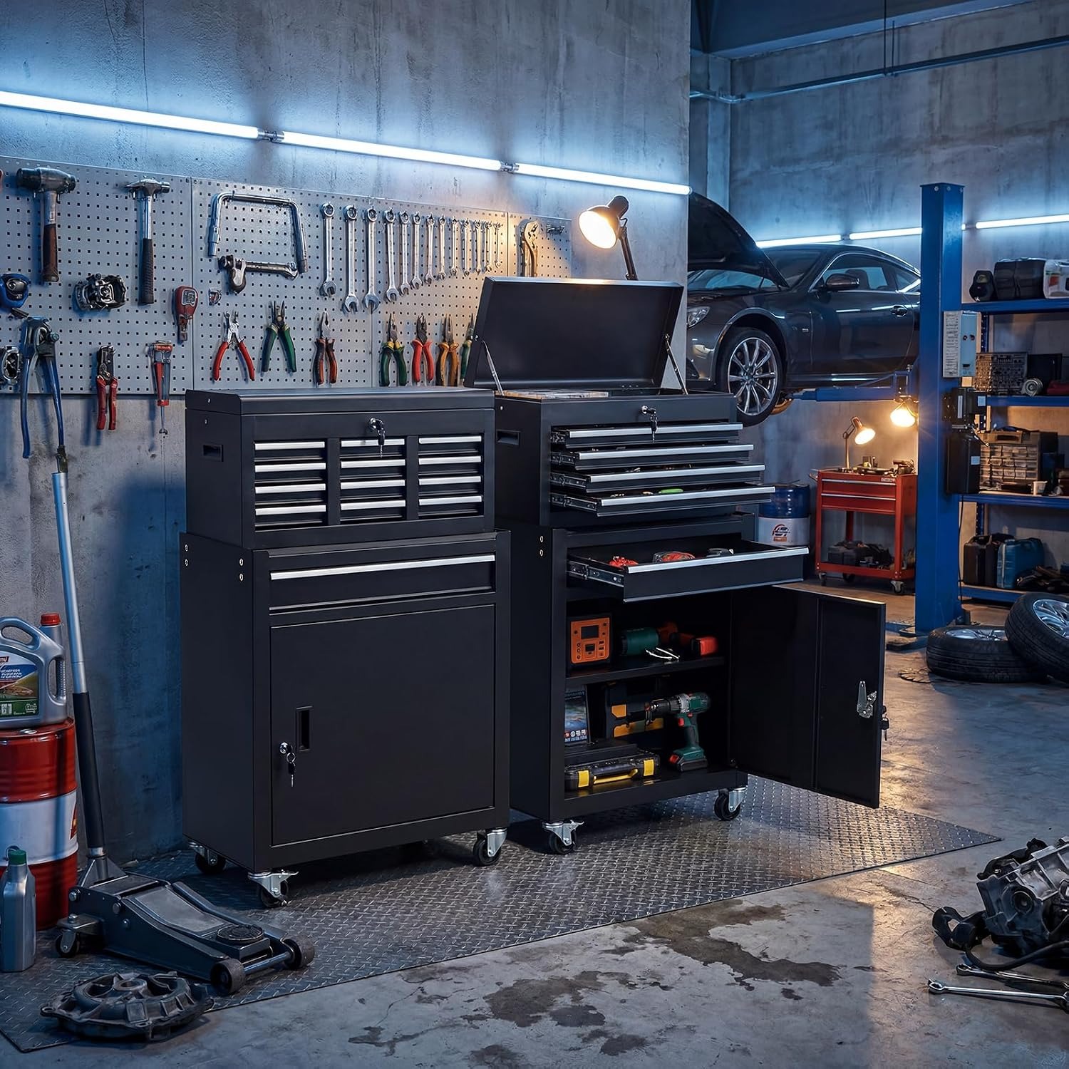 5 Drawer Rolling Tool Cabinet  - огляд і ціна Tools Trolley For Workshop