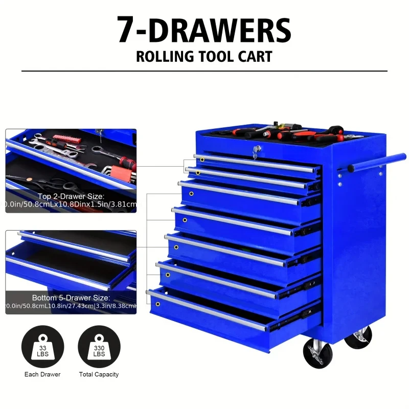 7 Drawers Blue Multifunctional - огляд і ціна Tools At Workshop
