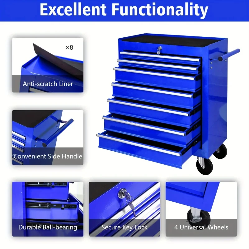 7 Drawers Blue Multifunctional - огляд і ціна Tools At Workshop